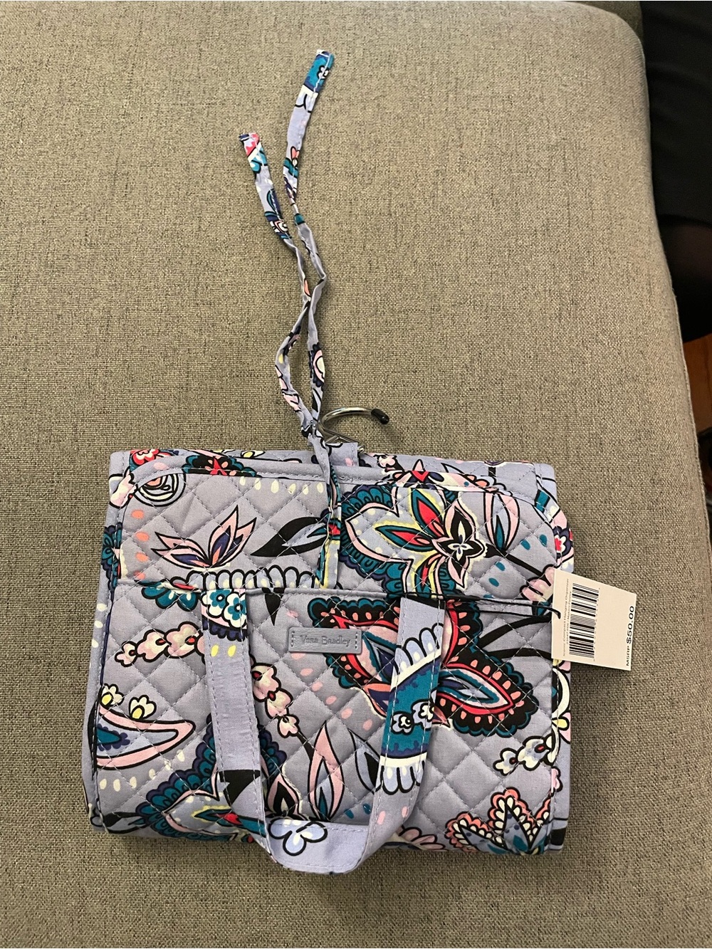 Vera Bradley Quilted Floral Paisley Travel Bag in Light Blue Multi